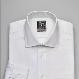 Jos. A.Bank Travel Tech Collection Slim Fit Spread Collar Dress Shirt - White